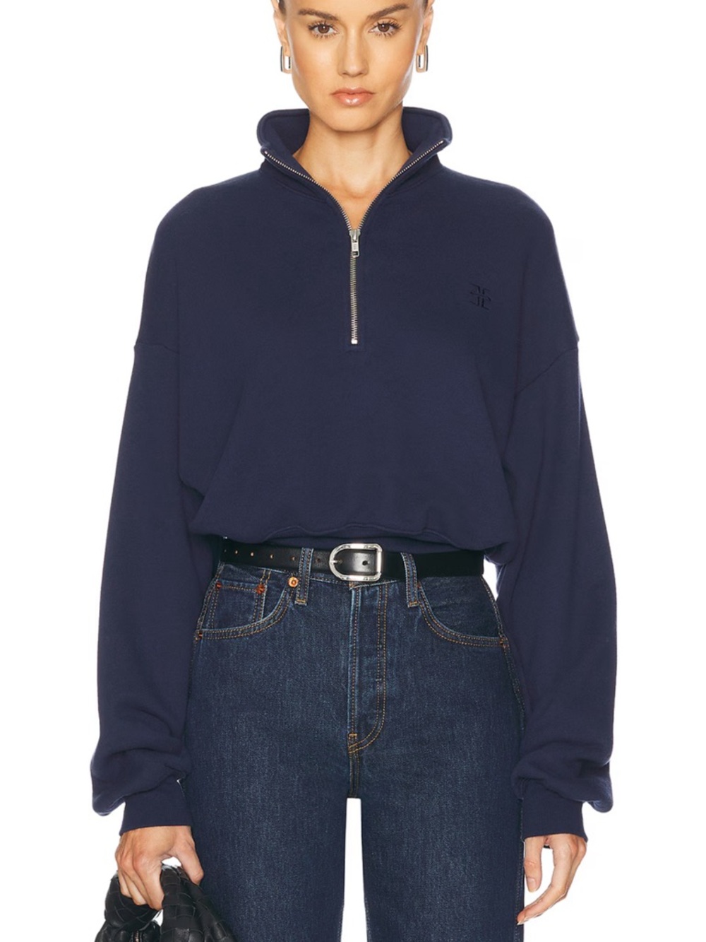 Eterne navy Half-Zip Sweatshirt